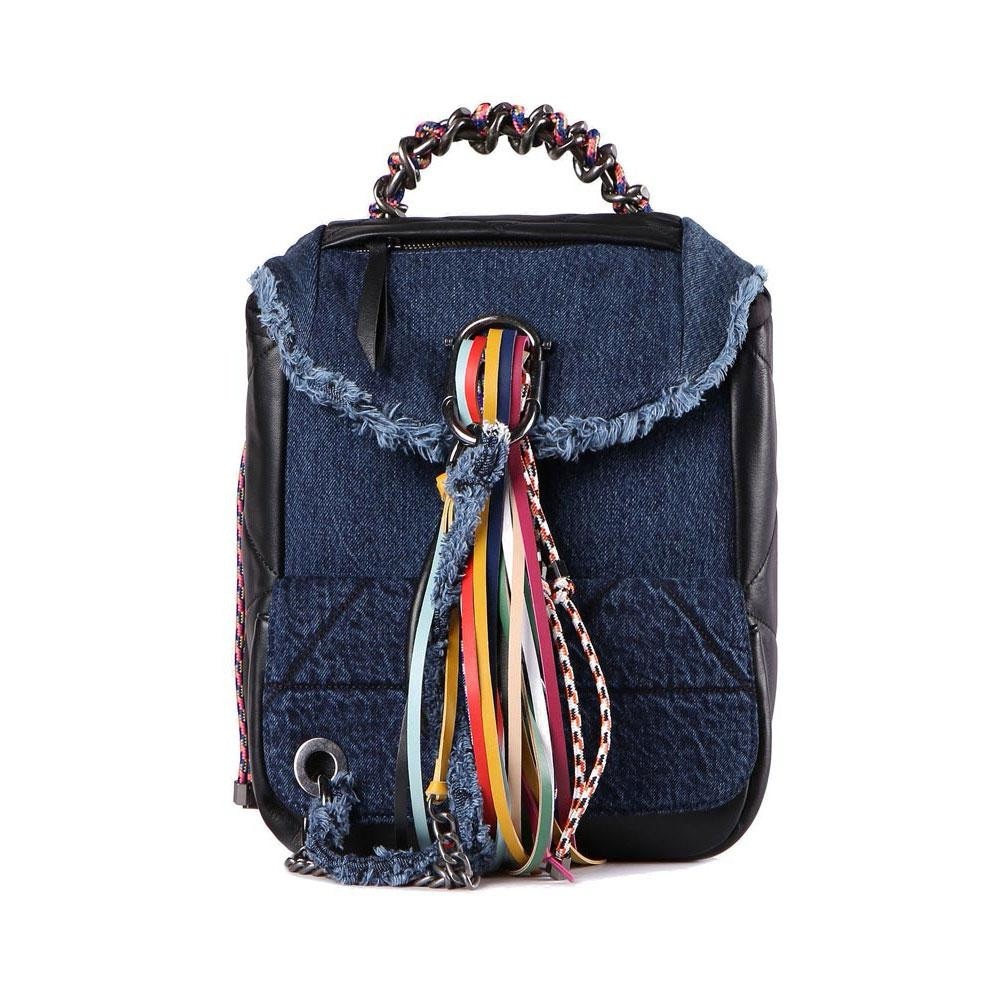 Diesel B-Oom Backpack Purse Leather/Denim